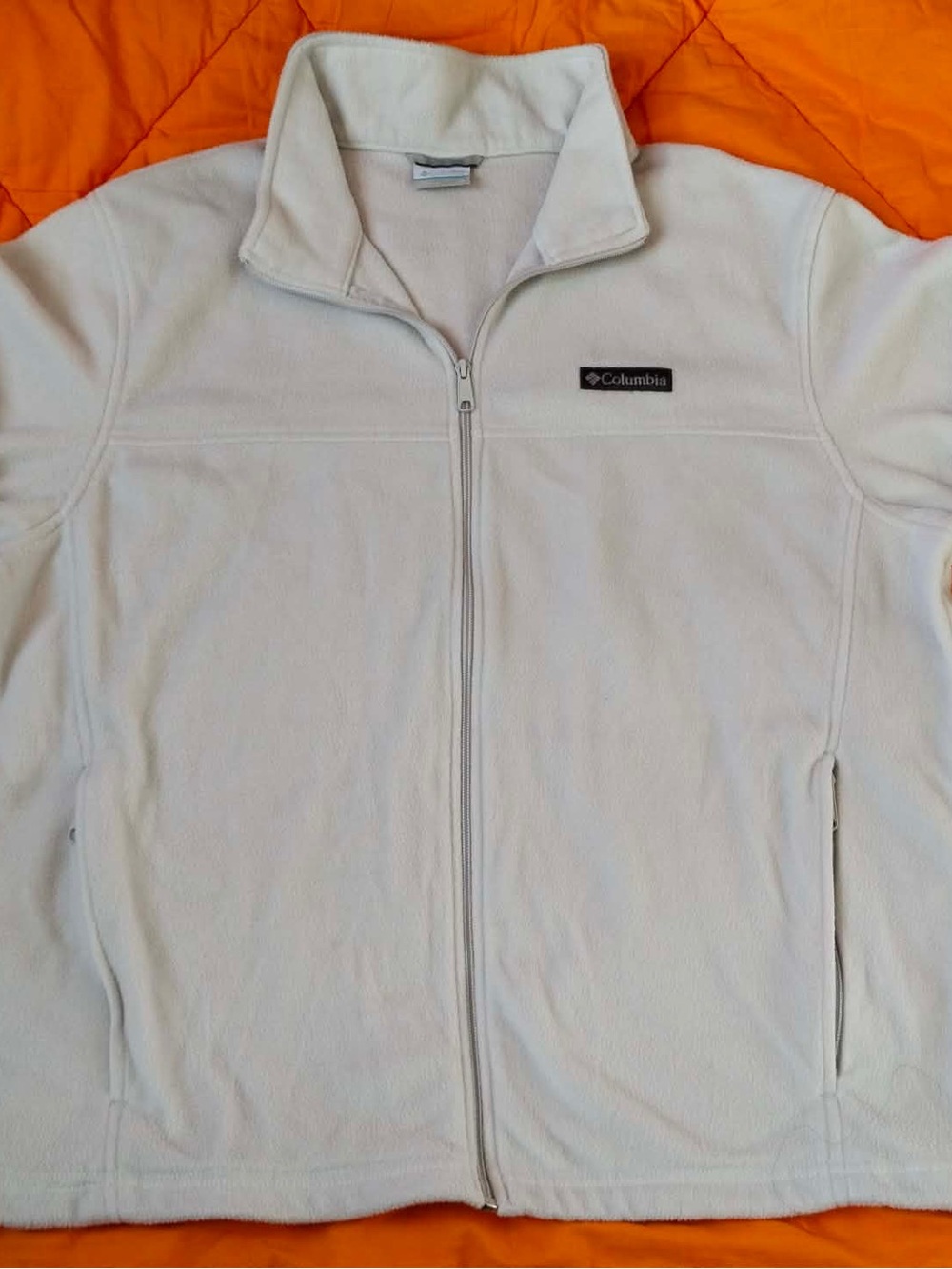 Columbia Men's Light Cream Full-Zip Fleece Jacket